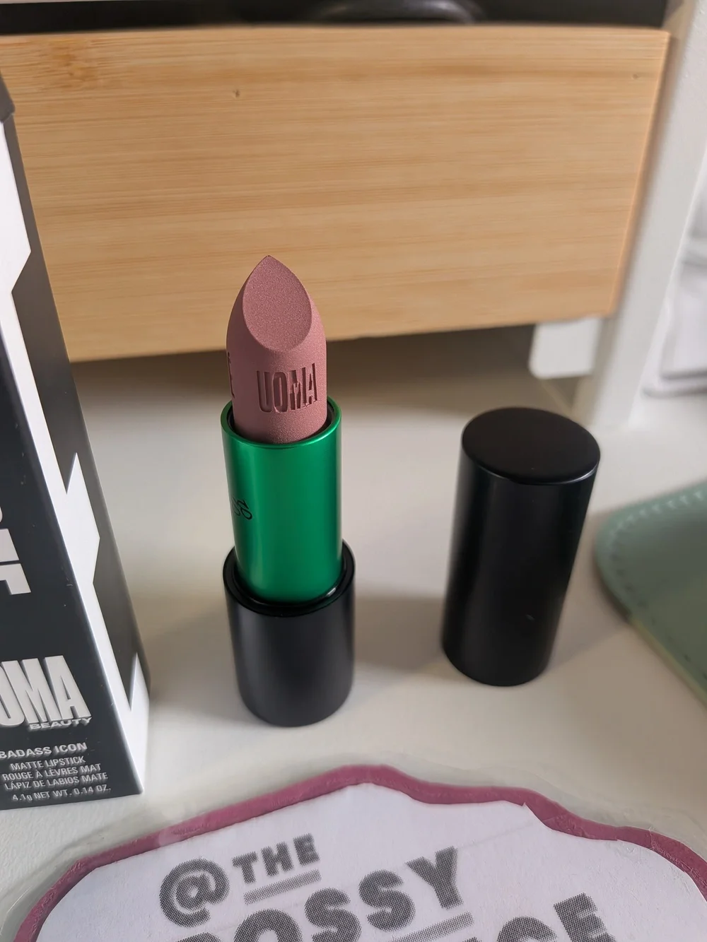 🌸 UOMA Beauty Badass Icon Matte Lipstick in Maya (Nude Blush Pink) NWT